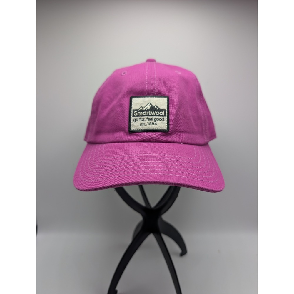 Smartwool Go Far Feel Good Magenta Pink Cotton Adjustable Strapback Baseball Hat